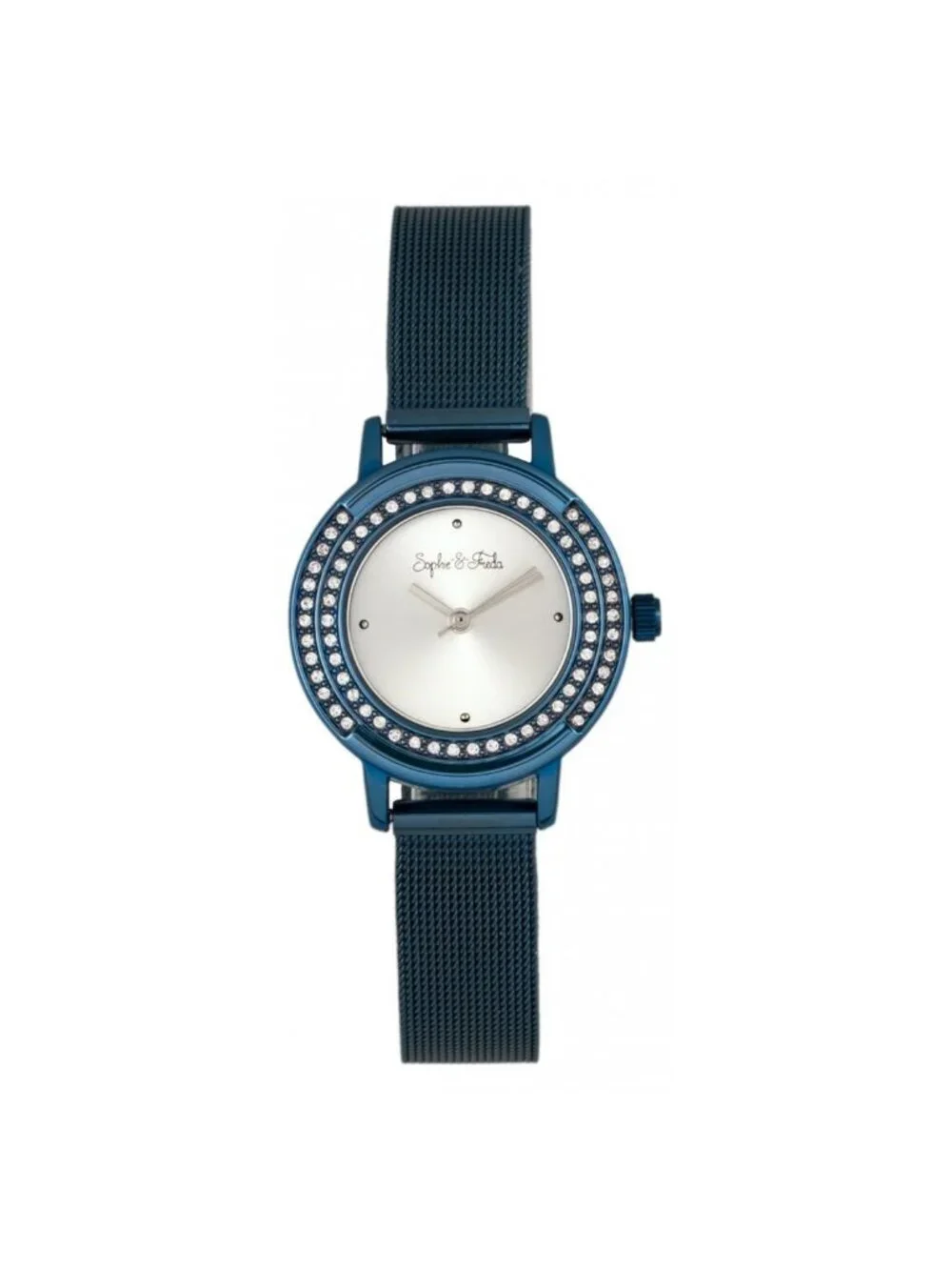 NWT Sophie And Freda Cambridge Crystal Silver Dial Ladies Watch